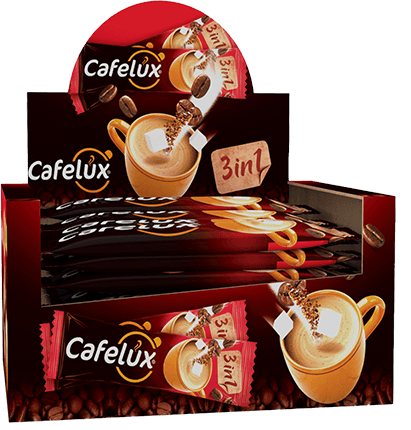 CAFELUX 3 In 1 Coffee Display Box (16 Inners Per Case)